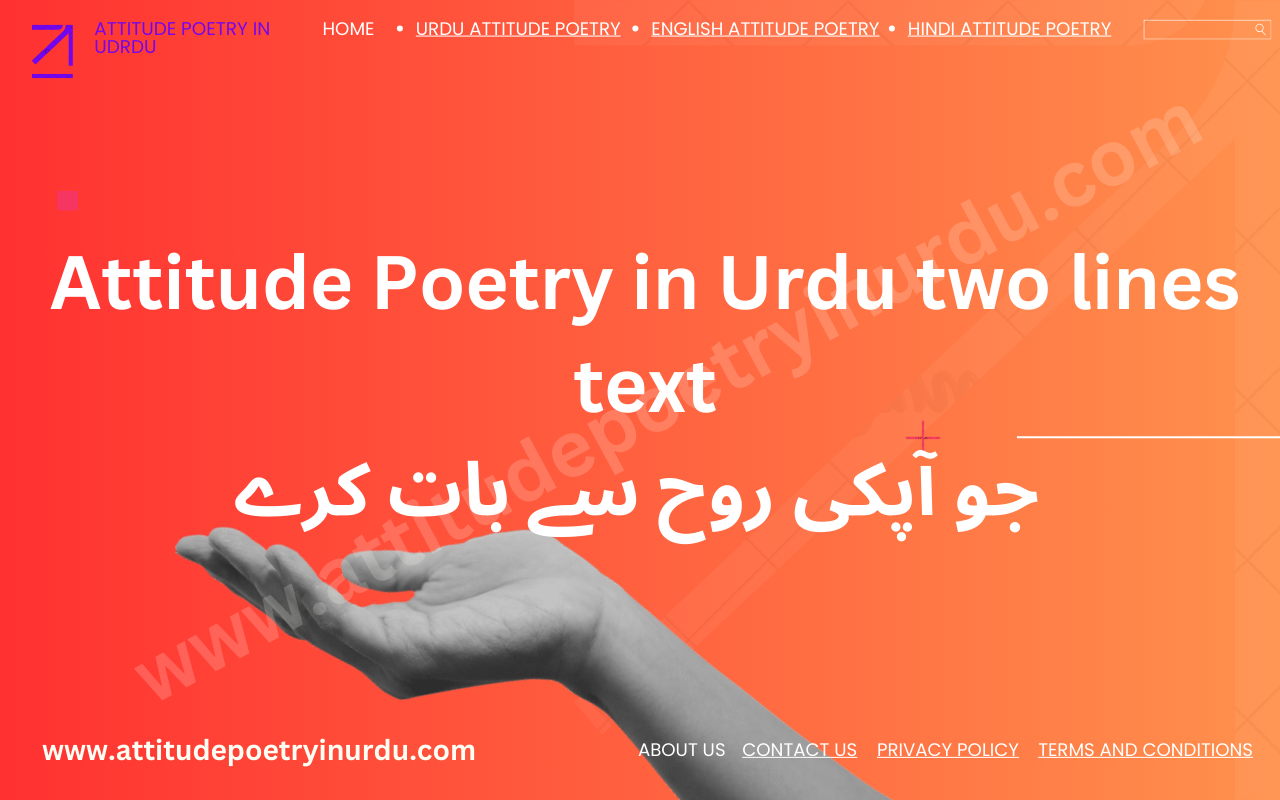 Attitude Poetry in Urdu two lines text 