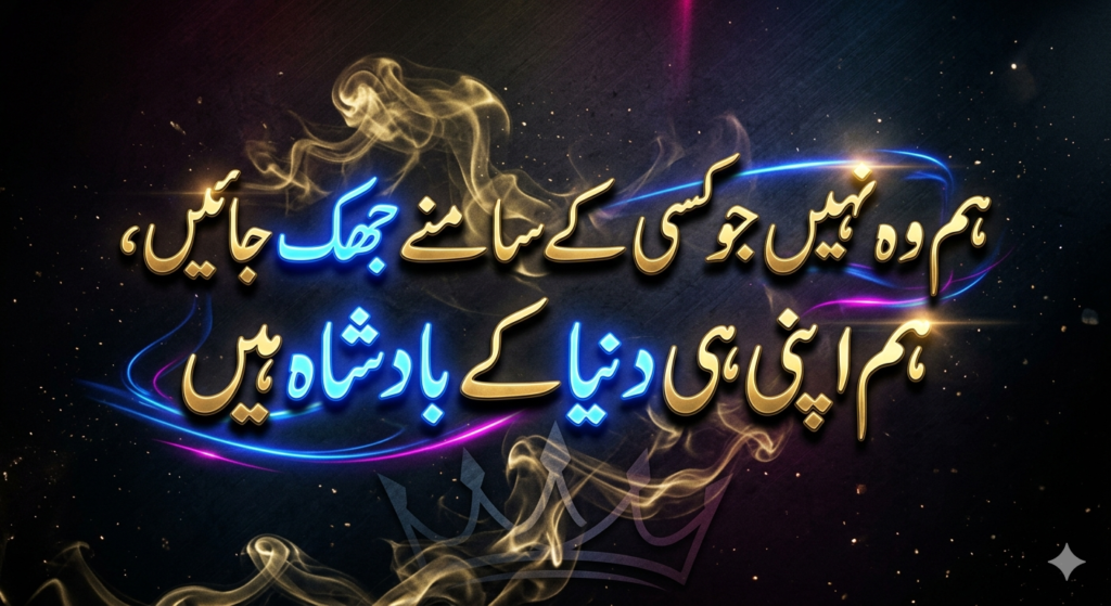 killer attitude poetry text in urdu